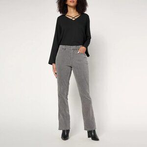 Susan Graver Stretch Denim Regular Boot Cut Jean - Grey (Sz 24W) a663340